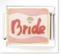 צארם כסף ״bride״ ורוד על ורוד