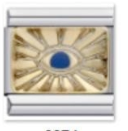 צארם כסף עין הרע זהב כחול עם אפקטים