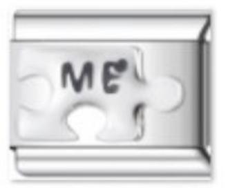 צארם כסף חתיכת פאזל כסף ME
