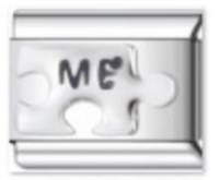 צארם כסף חתיכת פאזל כסף ME