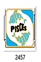 צארם כסף ציור למזל ״pisces״