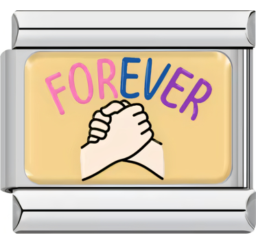 צארם כסף ידיים לוחצות (FOREVER)