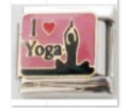 צארם כסף ״I <3 YOGA״ ורוד שחור עם ציור