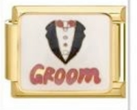 צארם זהב ״groom״ ציור חליפה גווני ורוד