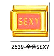צארם זהב ״sexy״ על ורוד בהיר