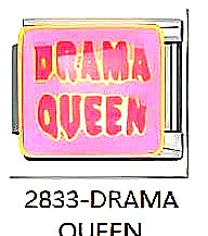 צארם כסף "DRAMA QUEEN" ורוד על ורוד+זהב