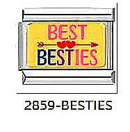 צארם כסף ״BEST BESTIES״ עם חץ ולבבות