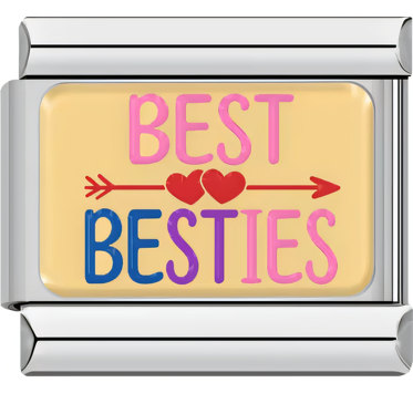 צארם כסף חץ לבבות BEST BESTIES